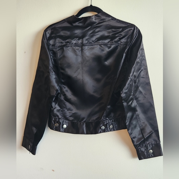 Patrick Cox Wannabe Vintage Satin Jacket – Black – Made in Italy – Size Small - Picture 4 of 4